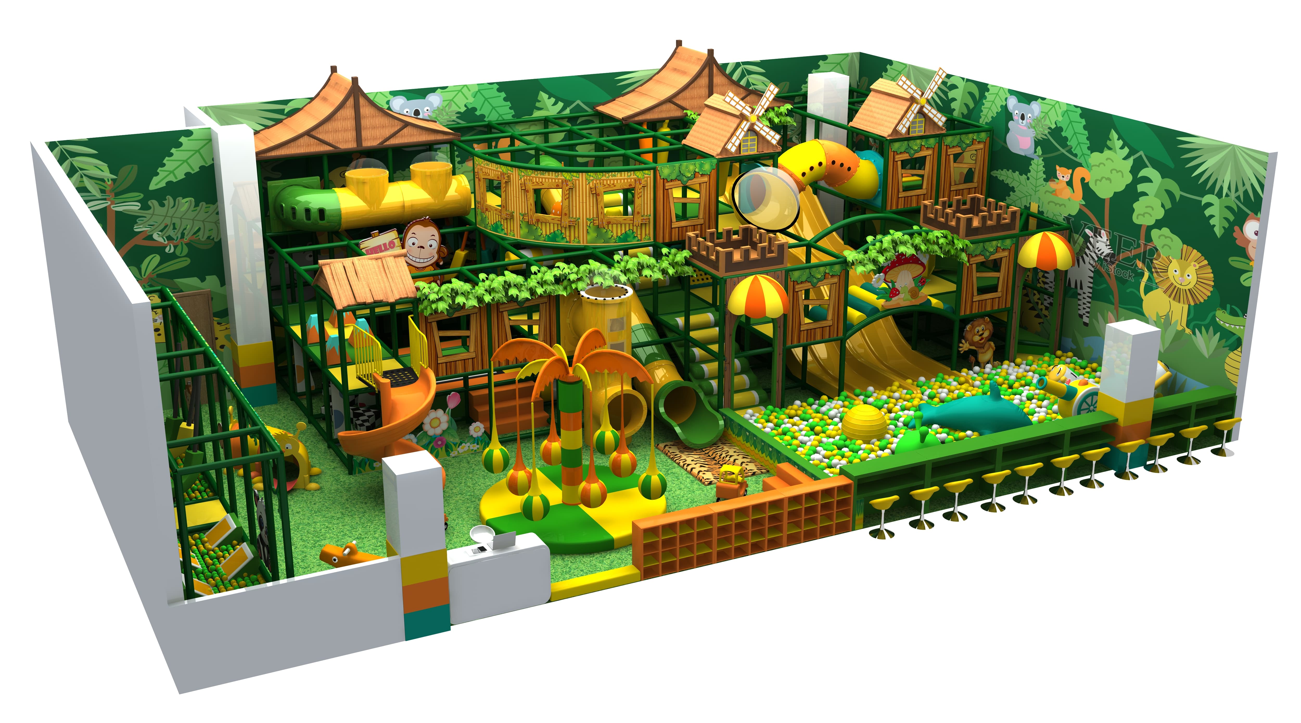 Commercial Indoor Playground Design for Shopping Malls: A Jungle-Themed Project Case Study
