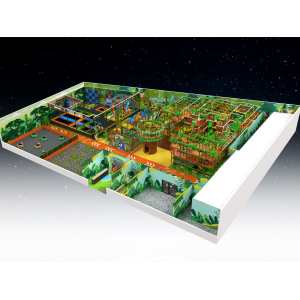 Libya Jungle Theme Indoor Playground Project with Trampoline Park and Soft Play Area