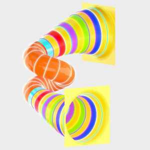 Rainbow Fiberglass Tunnel Slide – Double Curve Design for Indoor Playgrounds