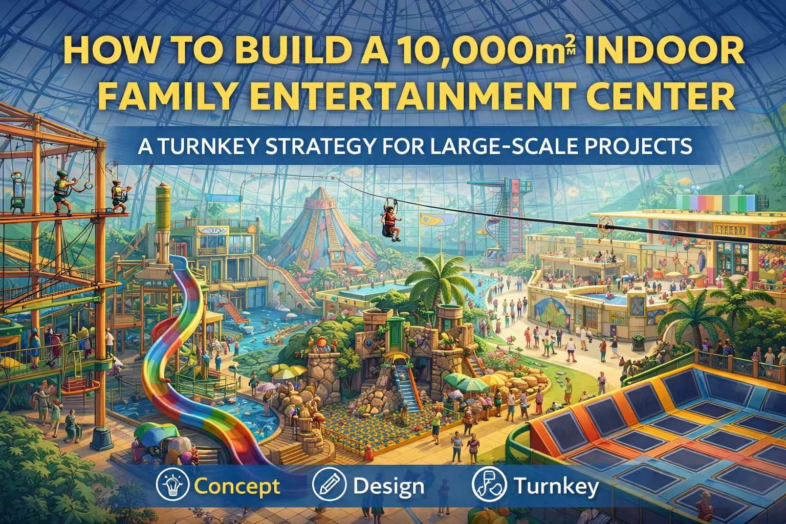 Turnkey Indoor Playground Design for 10,000㎡ FEC Projects