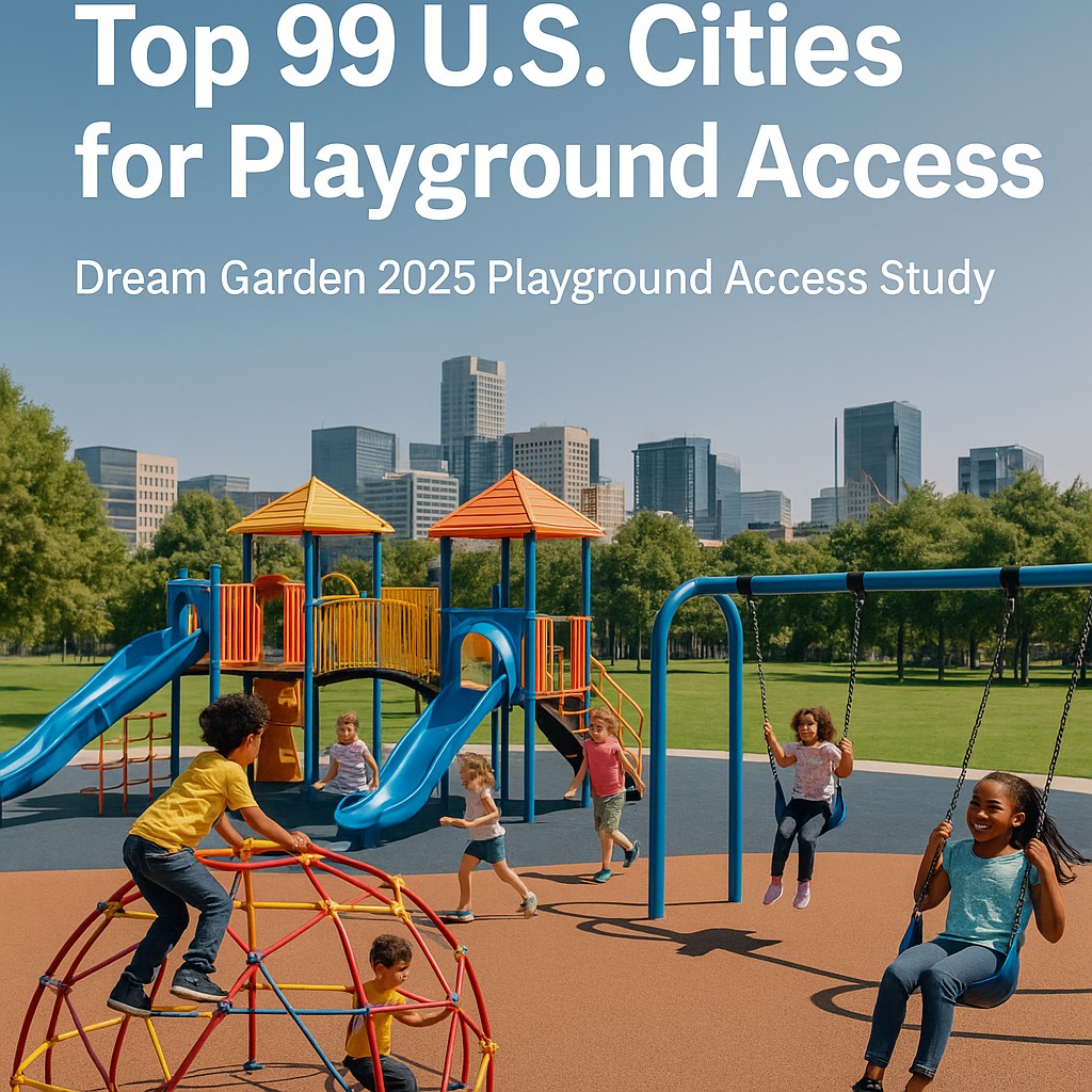 Dream Garden Unveils 2025 “Playground Access Index,” Ranking the Best U.S. Cities for Play