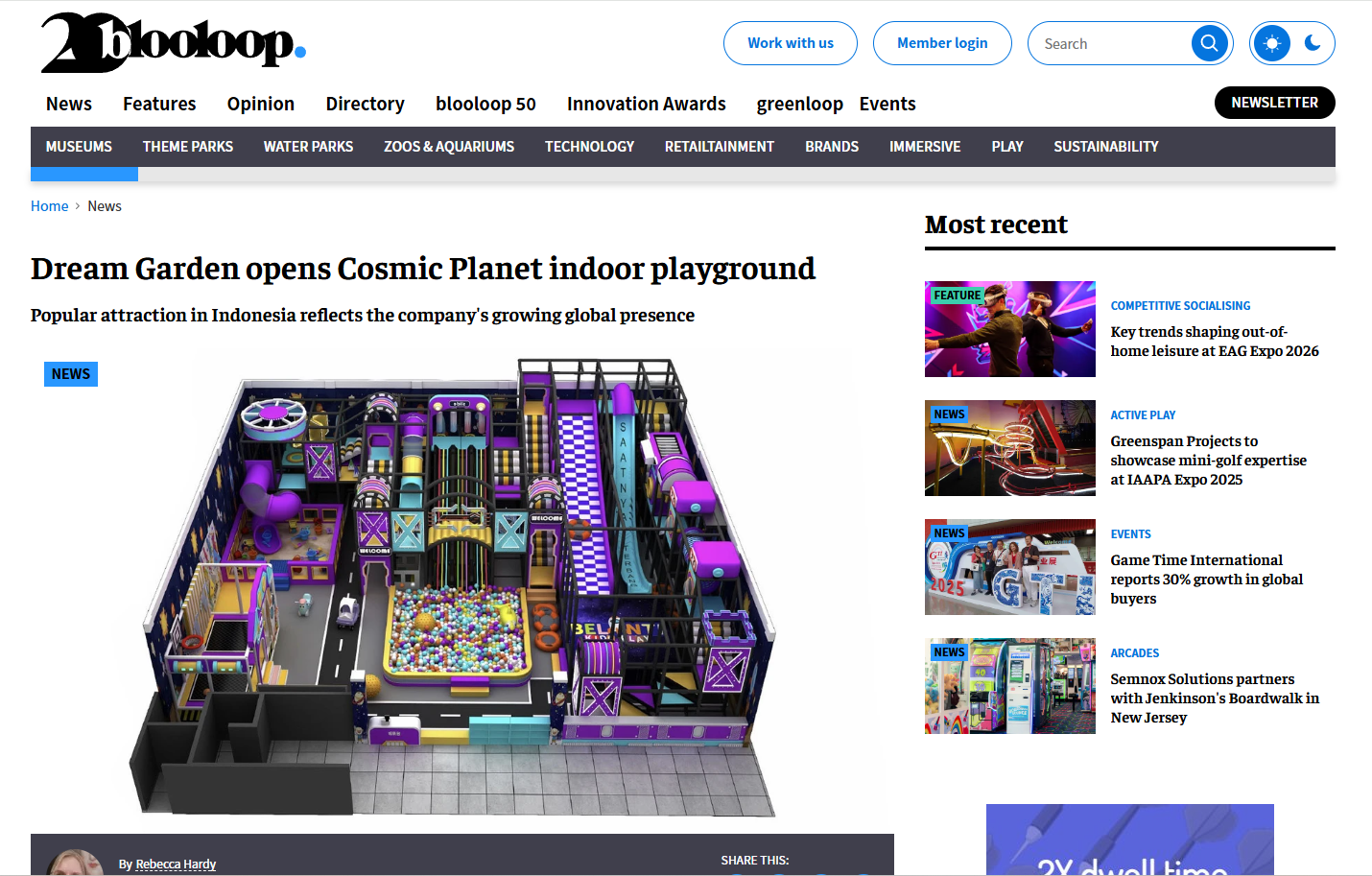 Media Coverage: Blooloop Features Dream Garden’s “Cosmic Planet” in Indonesia